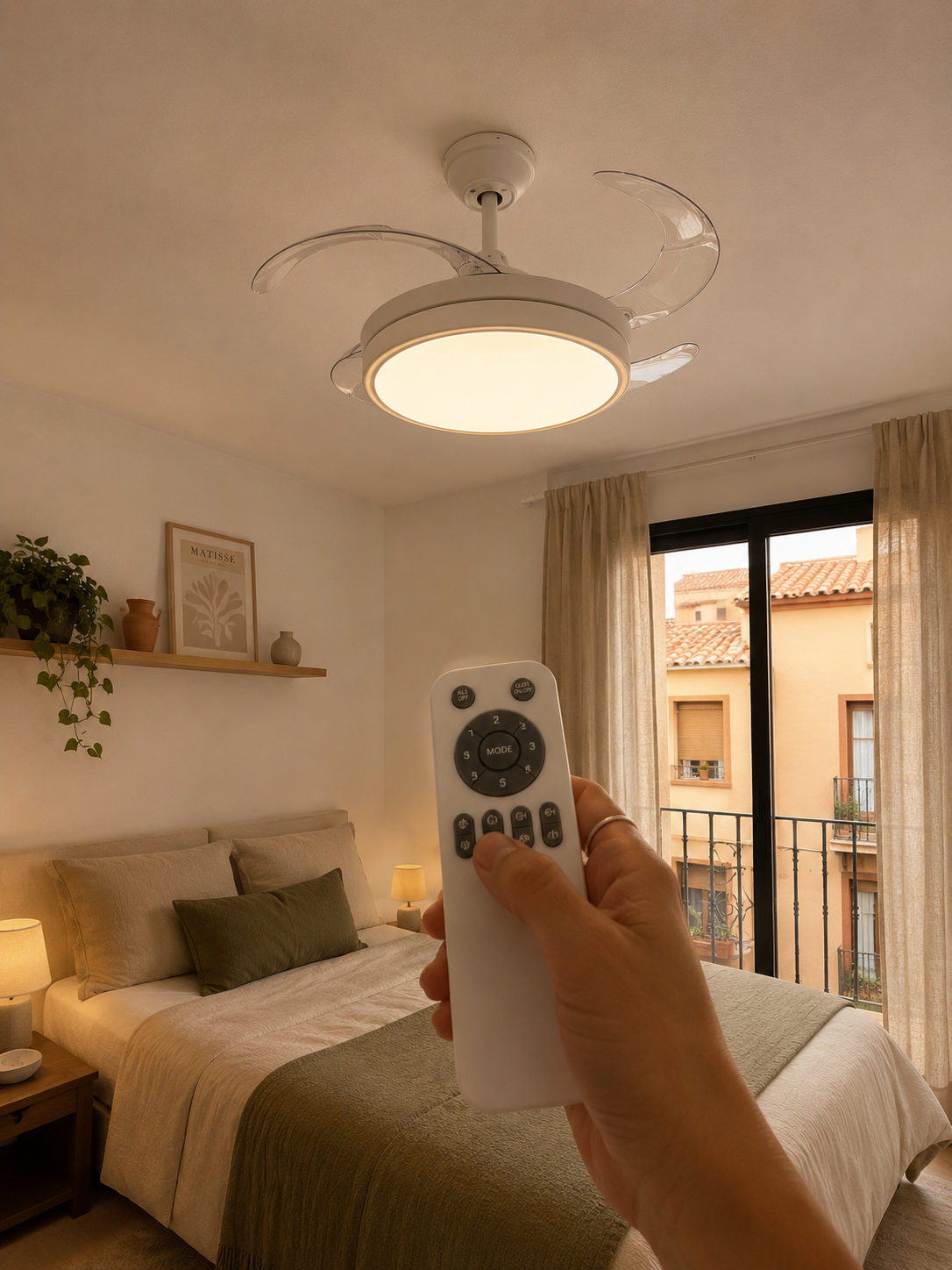 Ventilador de techo LED con control inteligente