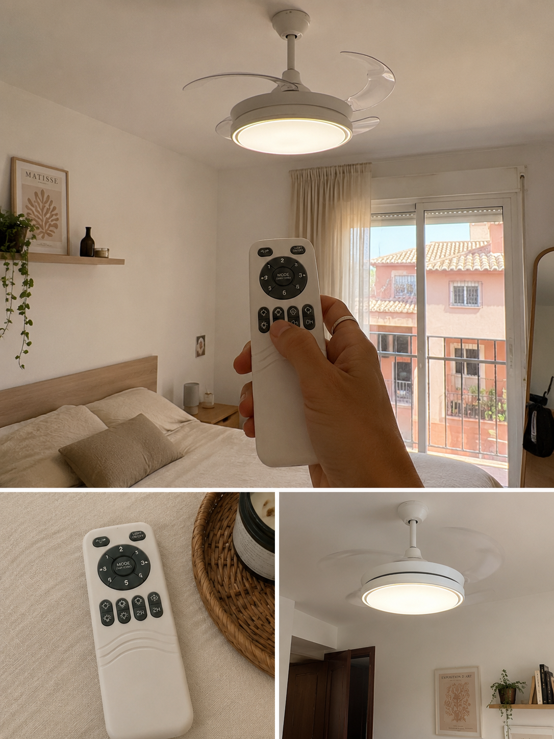Ventilador de techo LED con control inteligente