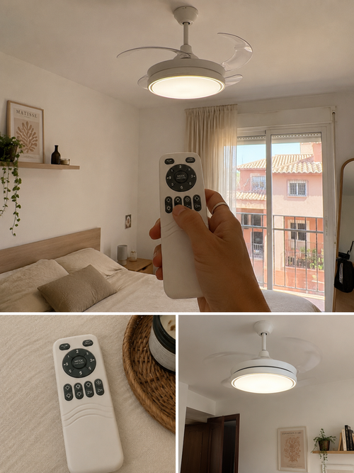 Ventilador de techo LED con control inteligente