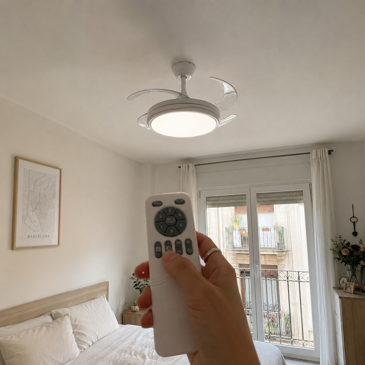 Ventilador de techo LED con control inteligente